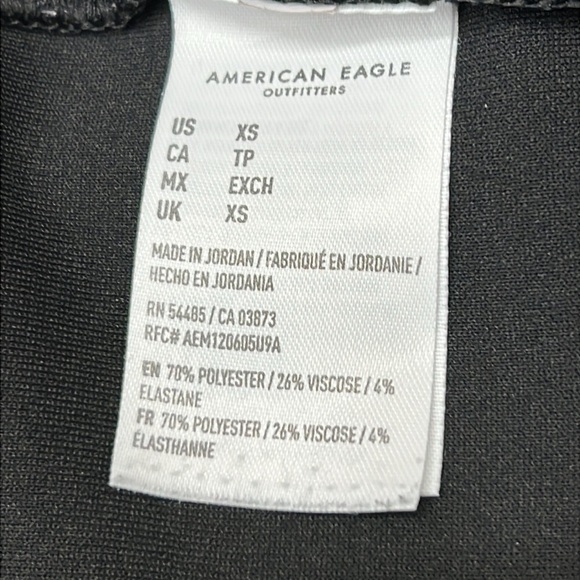 American Eagle Women’s Pullover Hoodie Sweatshirt XS Black Polyester/Viscose EUC - Picture 4 of 11